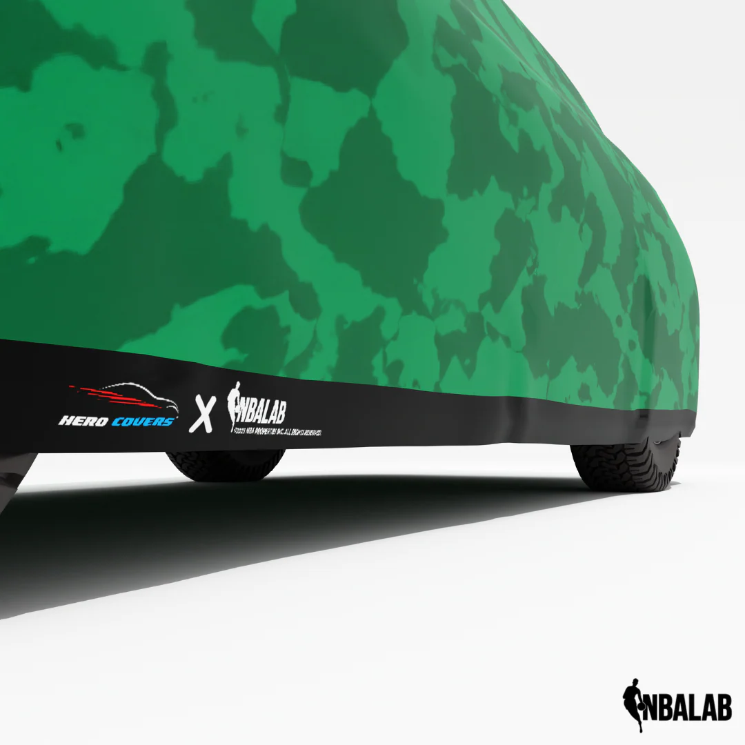 Officially Licensed Boston Celtics Camouflage Car Covers – Indoor & Outdoor | NBA Protection | HeroCovers - Image 4