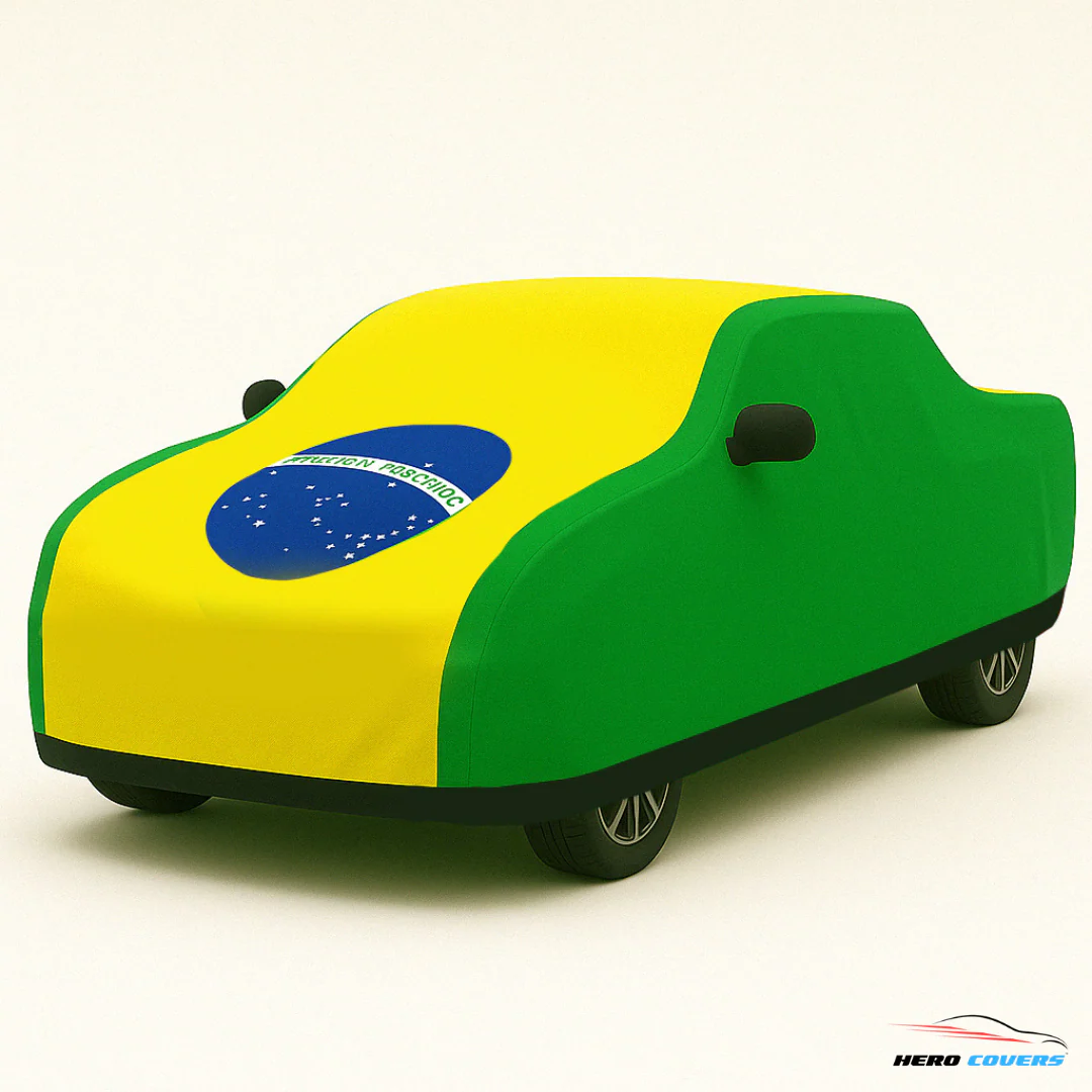 Brazil Flag Design Car Cover | Premium Indoor or Outdoor Protection | HeroCovers - Image 3