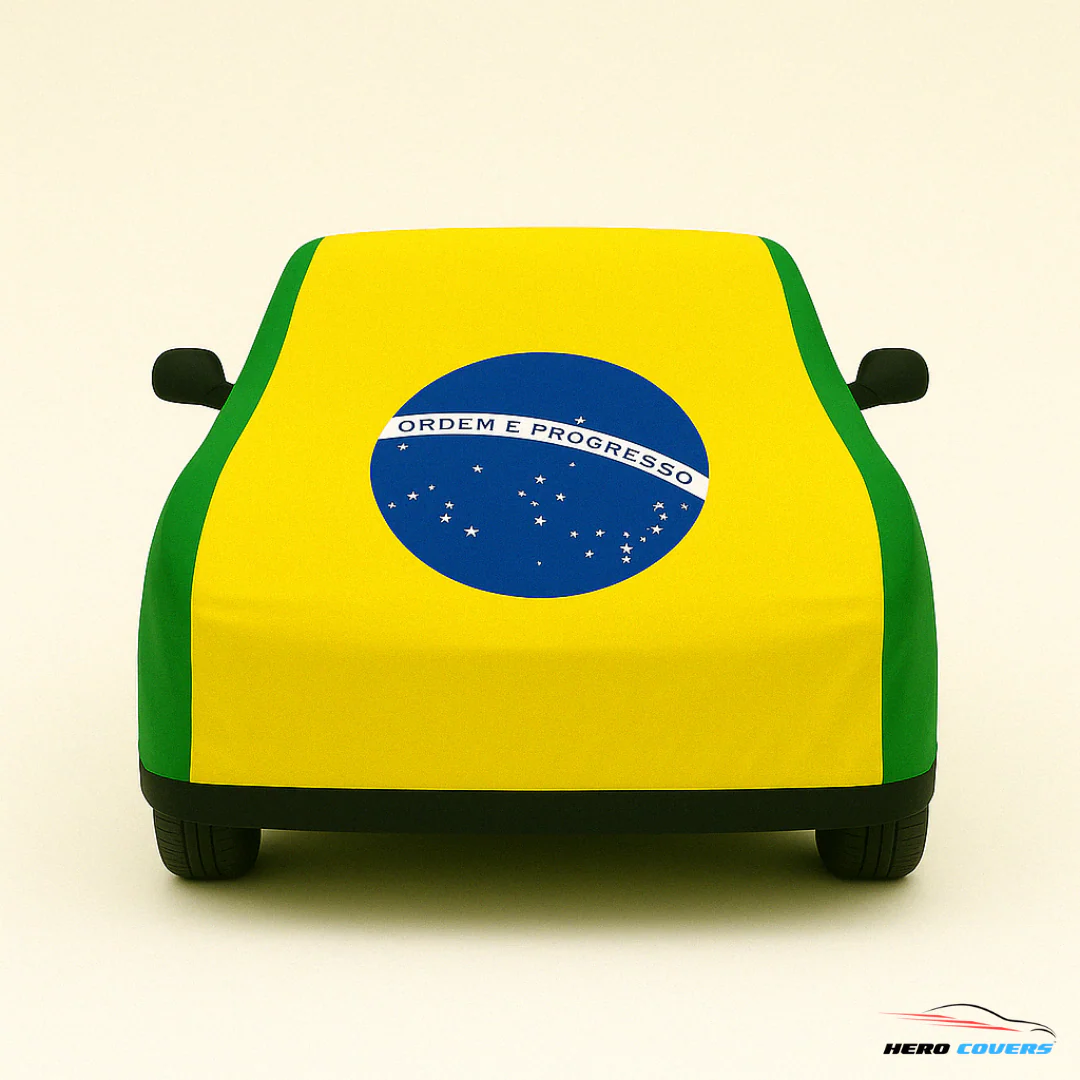 Brazil Flag Design Car Cover | Premium Indoor or Outdoor Protection | HeroCovers - Image 5