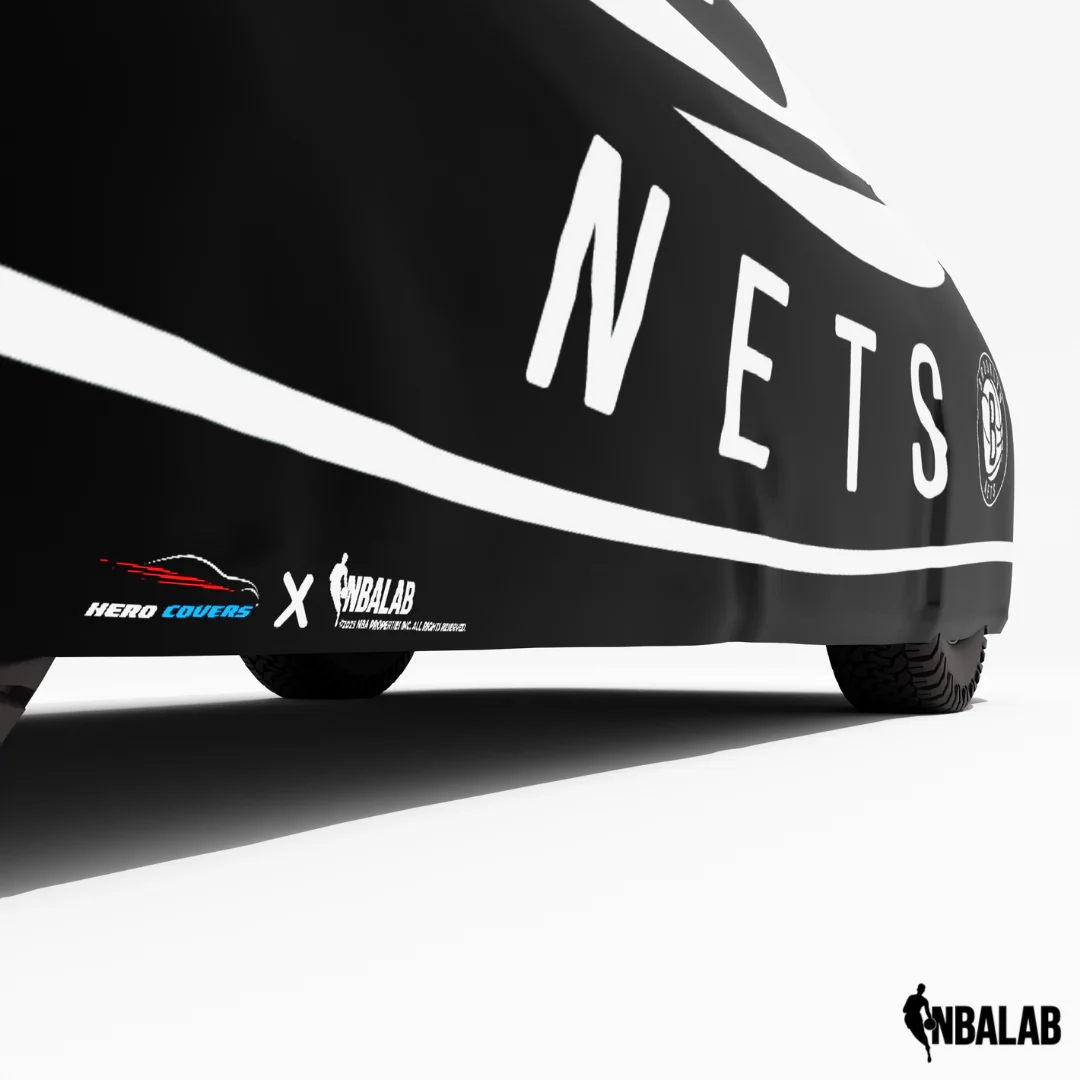 Officially Licensed Brooklyn NETS Cover Stretch Logo – Indoor & Outdoor | NBA Protection | HeroCovers - Image 4
