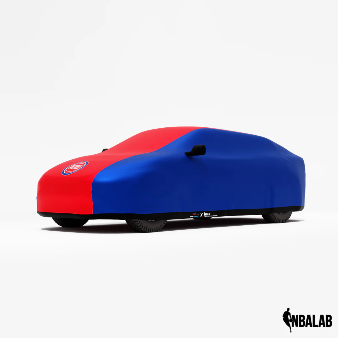 Officially Licensed Detroit Pistons 2 Tone Car Covers – Indoor & Outdoor | NBA Protection | HeroCovers - Image 3