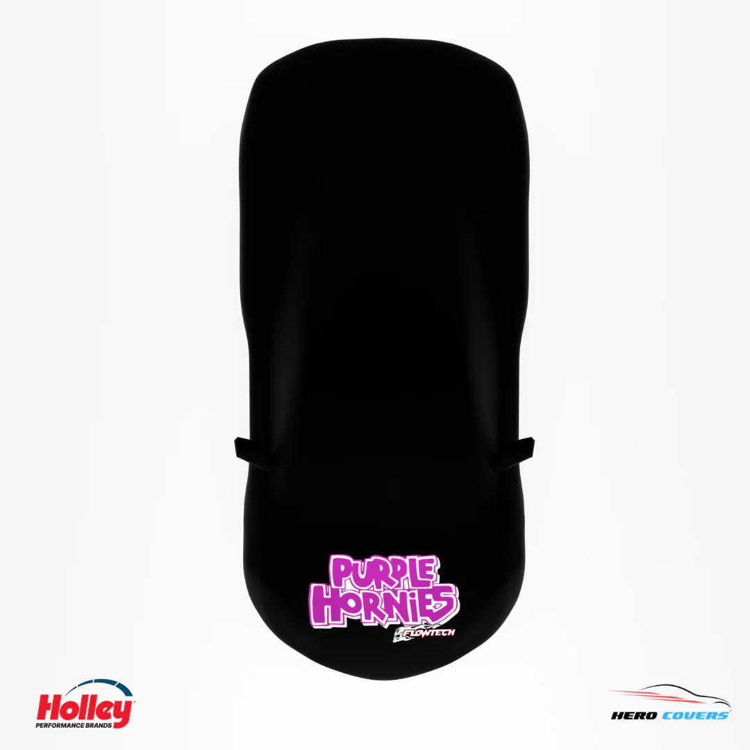 Holley Performance Brands PURPLE HORNIES Car Covers | Officially Licensed by HeroCovers - Image 4