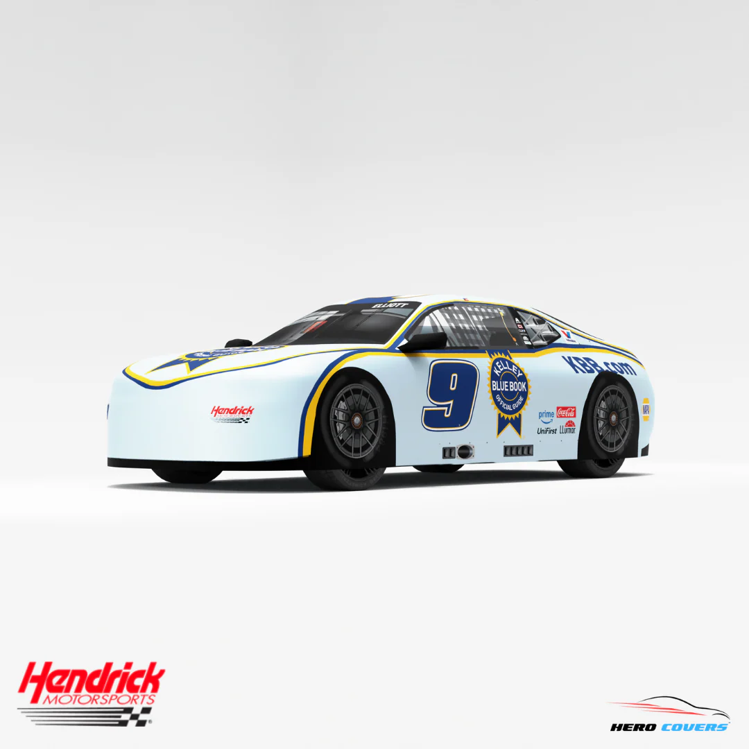 Officially Licensed Hendrick Motorsports Kelly Blue Book Car Cover – Precision Fit & Ultimate Protection | HeroCovers