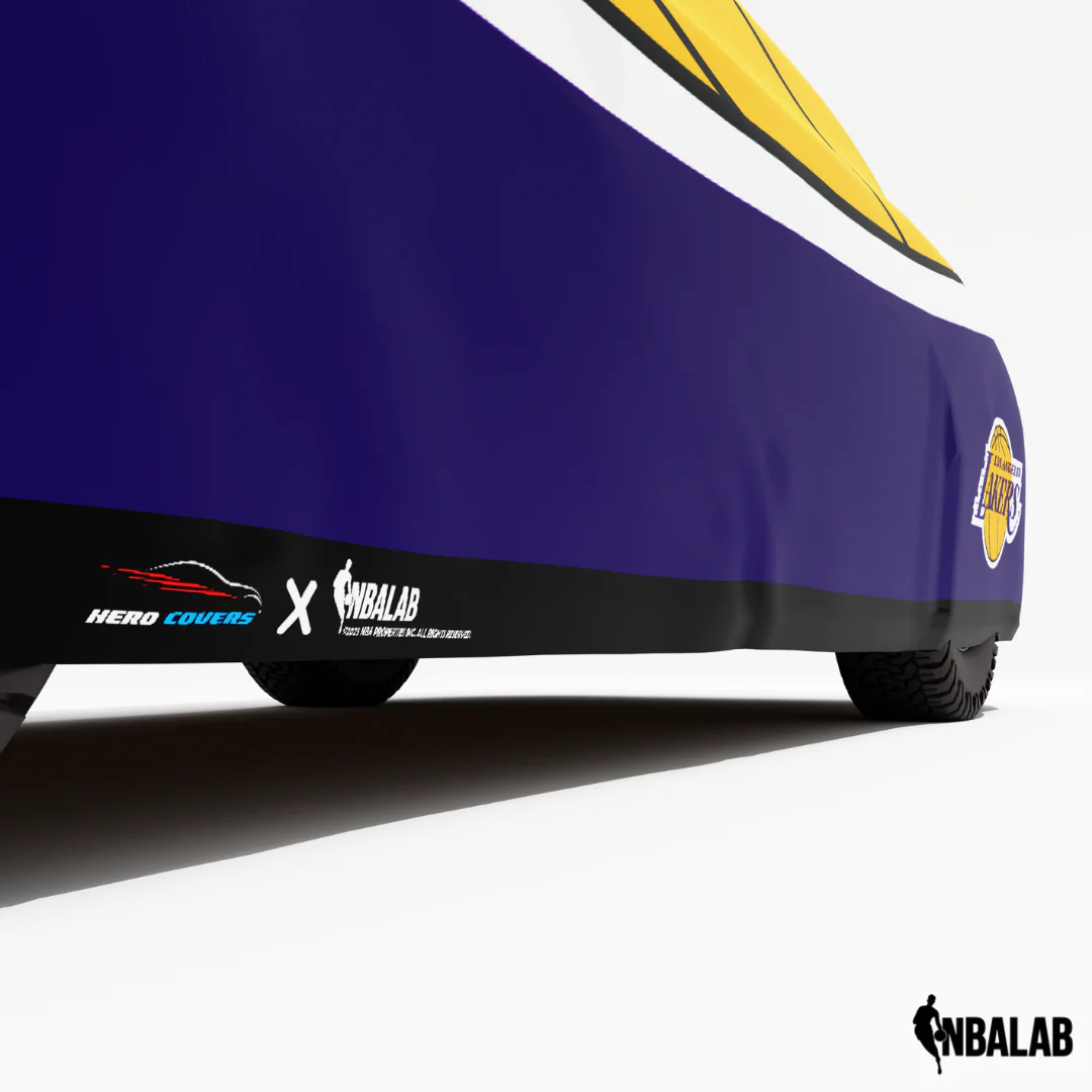 Officially Licensed Los Angeles Lakers Cover Stretch Logo – Indoor & Outdoor | NBA Protection | HeroCovers - Image 4