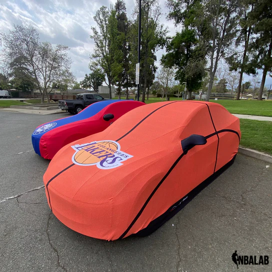 Officially Licensed Los Angeles Lakers Life Size Basketball Car Covers – Indoor & Outdoor | NBA Protection | HeroCovers - Image 3