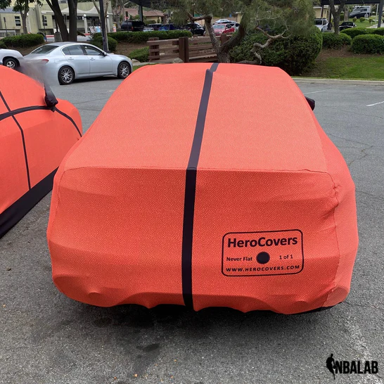 Officially Licensed Los Angeles Lakers Life Size Basketball Car Covers – Indoor & Outdoor | NBA Protection | HeroCovers - Image 4