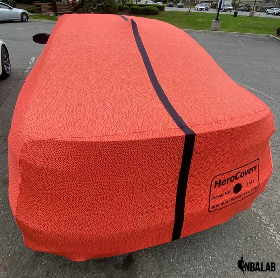 Officially Licensed Los Angeles Lakers Life Size Basketball Car Covers – Indoor & Outdoor | NBA Protection | HeroCovers - Image 6