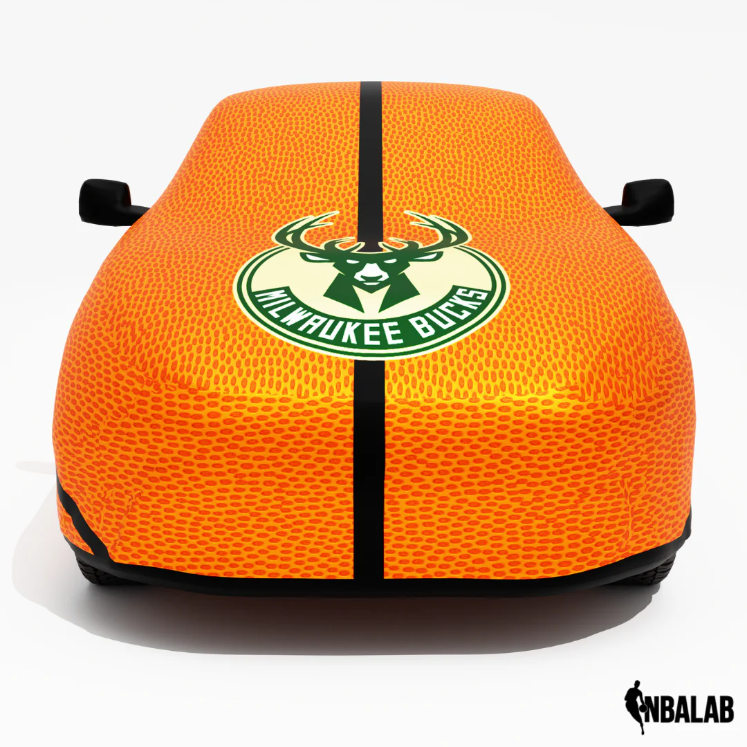 Officially Licensed Milwaukee Bucks Life Size Basketball Car Covers – Indoor & Outdoor | NBA Protection | HeroCovers - Image 4