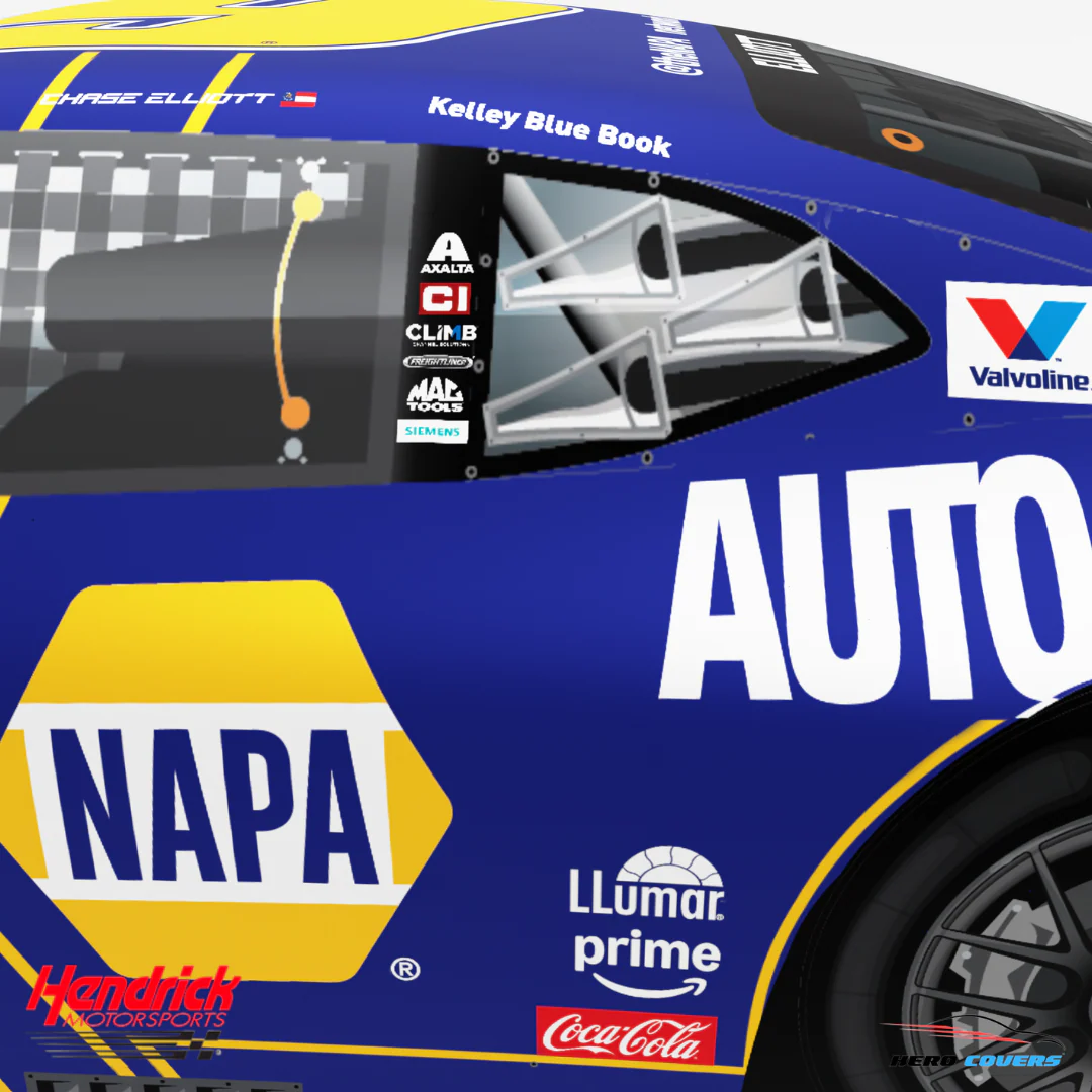 Officially Licensed Hendrick Motorsports NAPA AUTO PARTS (BLUE) Car Cover – Precision Fit & Ultimate Protection | HeroCovers - Image 9
