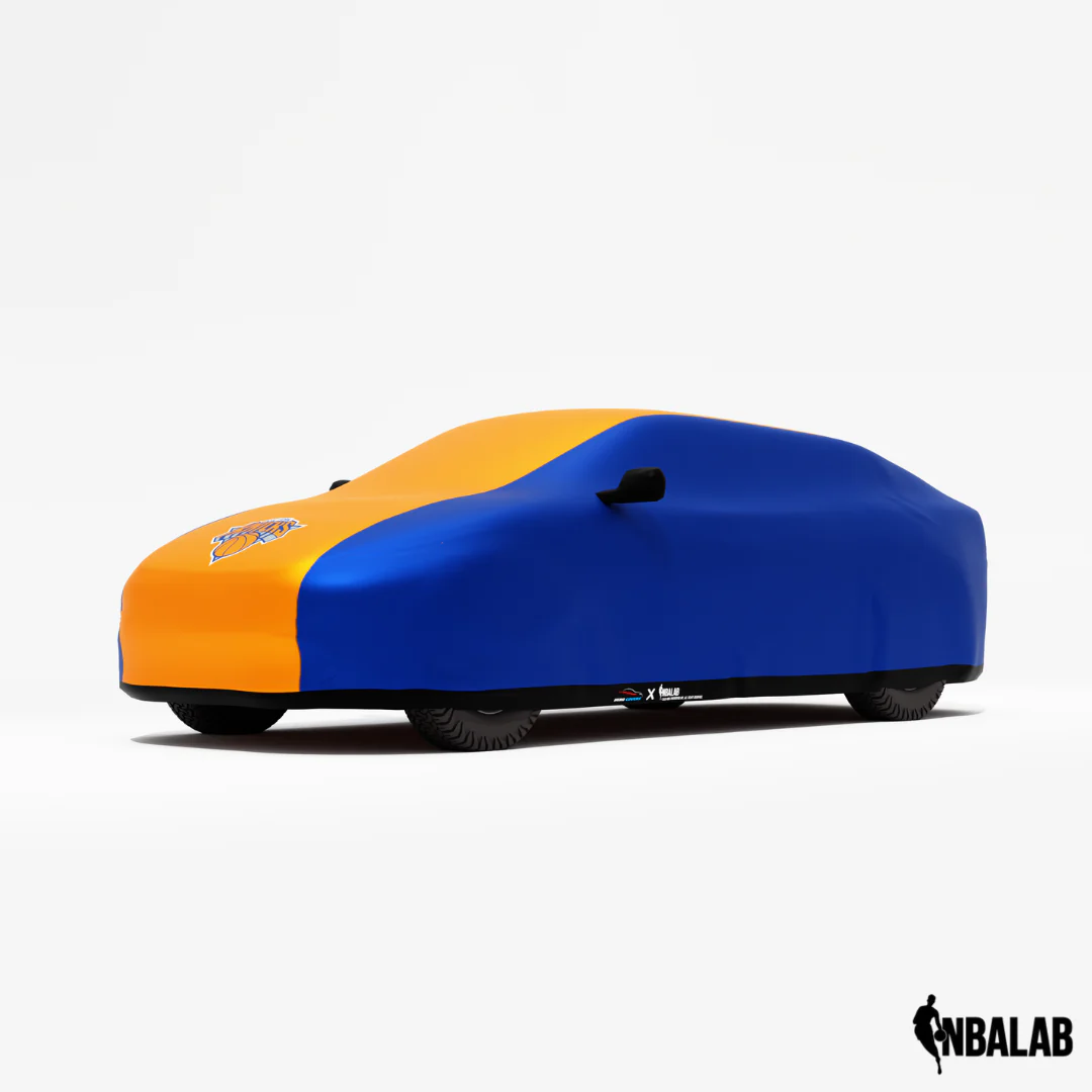 Officially Licensed New York Knicks 2 Tone Car Covers – Indoor & Outdoor | NBA Protection | HeroCovers - Image 3