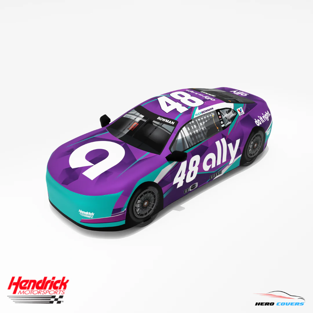Officially Licensed Hendrick Motorsports Ally Purple NEW Car Cover – Precision Fit & Ultimate Protection | HeroCovers - Image 2