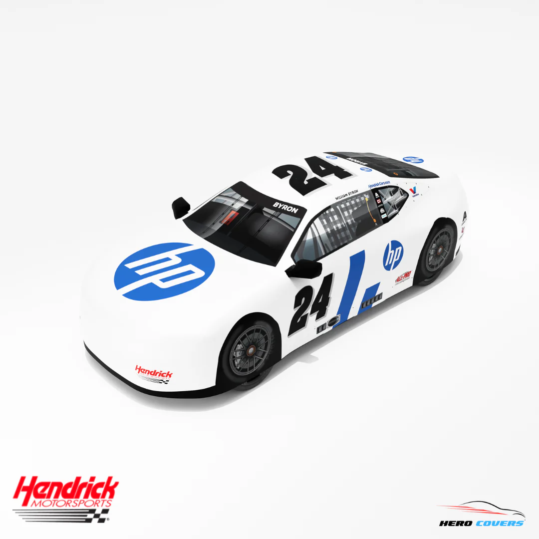 Officially Licensed Hendrick Motorsports HP White NEW Car Cover – Precision Fit & Ultimate Protection | HeroCovers - Image 2