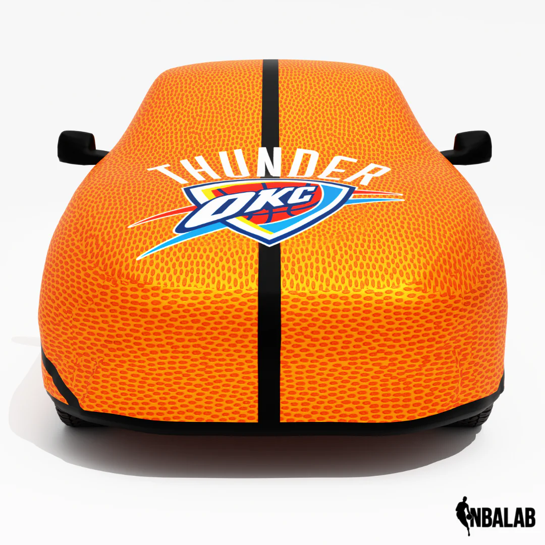 Officially Licensed  Oklahoma City Life Size Basketball Car Covers – Indoor & Outdoor | NBA Protection | HeroCovers - Image 3