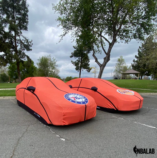 Officially Licensed Philadelphia Life Size Basketball Car Covers – Indoor & Outdoor | NBA Protection | HeroCovers - Image 3