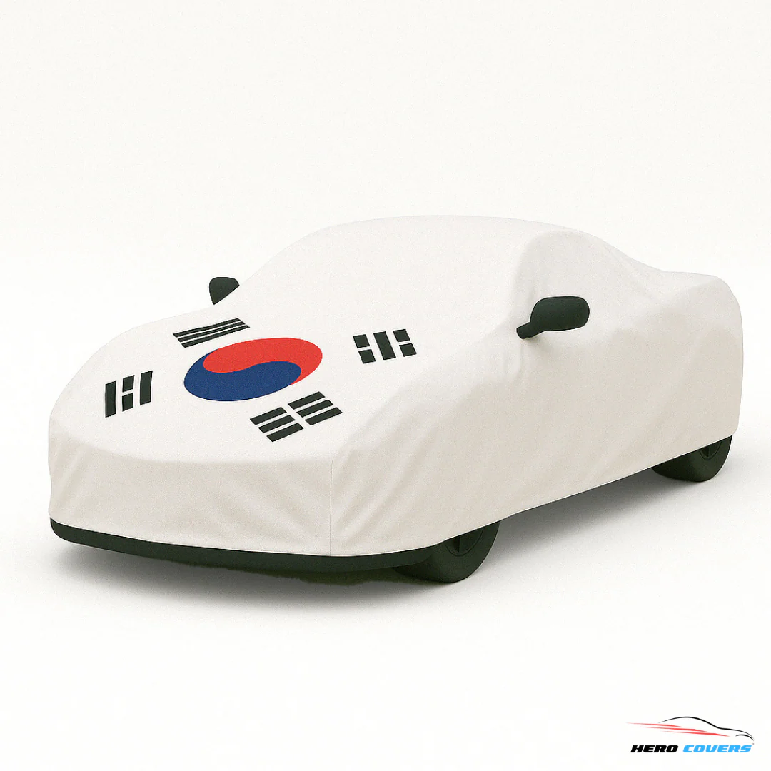 South Korea Flag Design Car Cover | Premium Indoor or Outdoor Protection | HeroCovers - Image 3