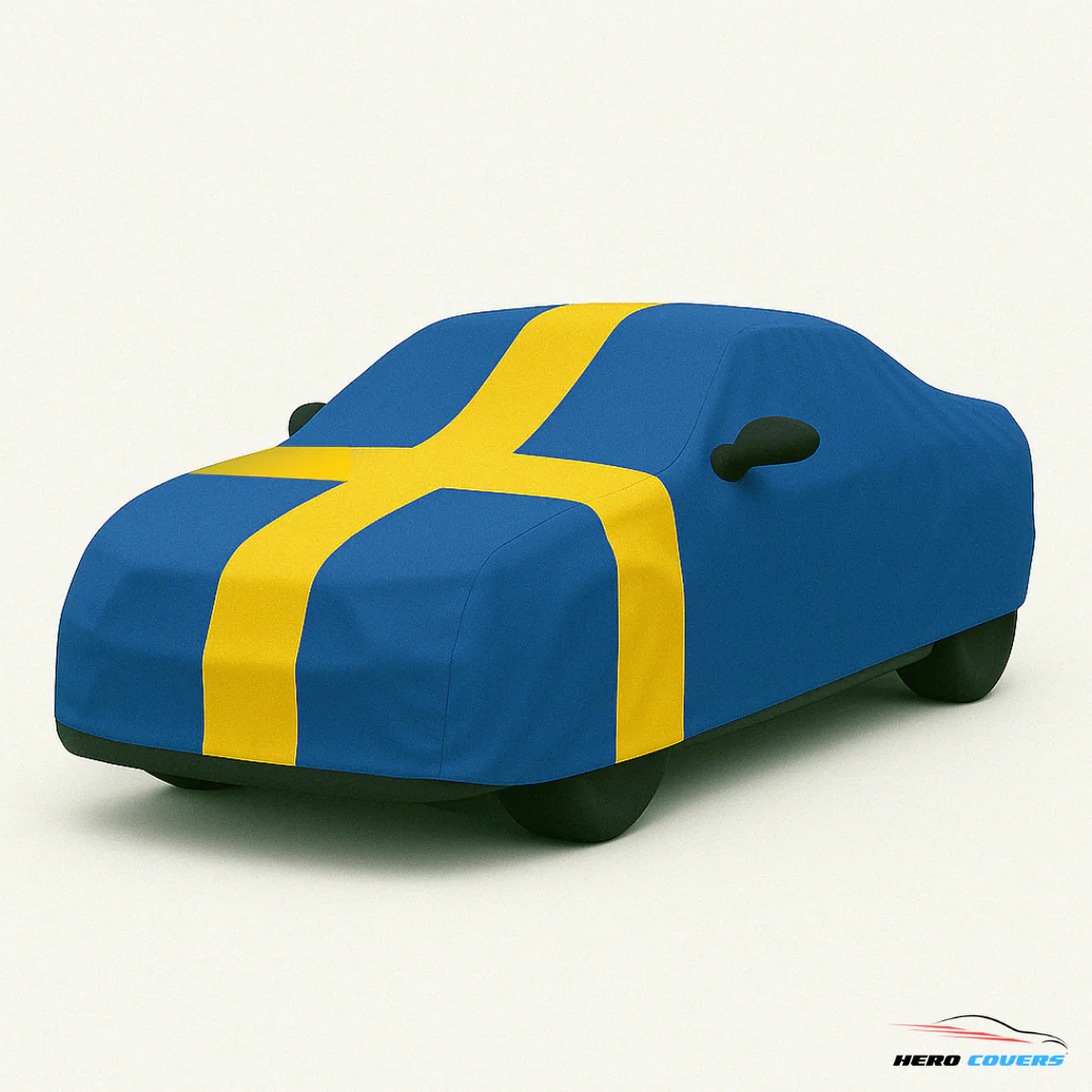 Sweden Flag Design Car Cover | Premium Indoor or Outdoor Protection | HeroCovers - Image 4